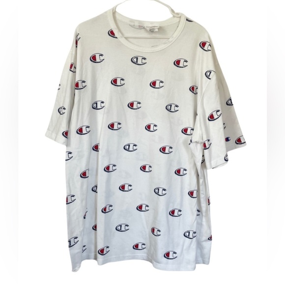 Champions Heritage 3XL All Over C Logo Print White Tee Shirt - Picture 1 of 5